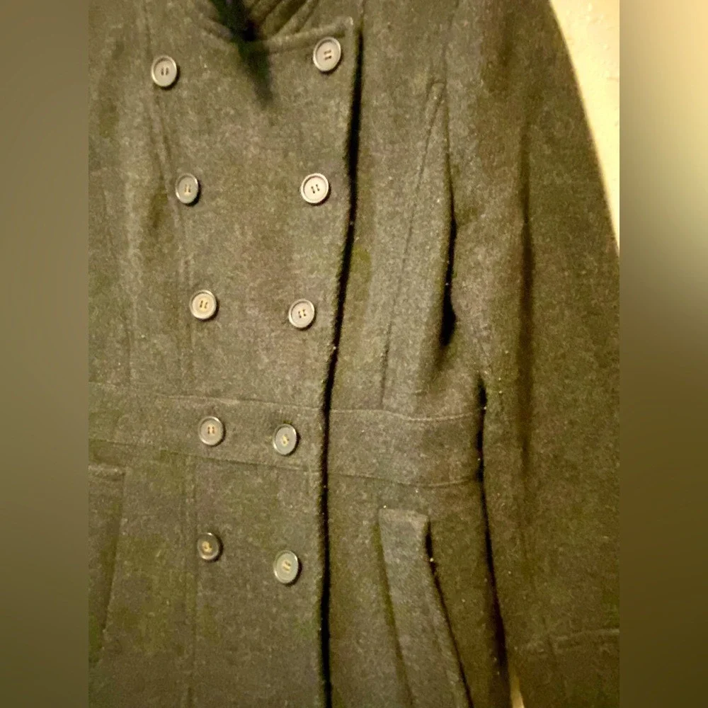 J. Crew Stadium Cloth by Nello Gori Black/Gray Peacoat - Picture 5 of 8